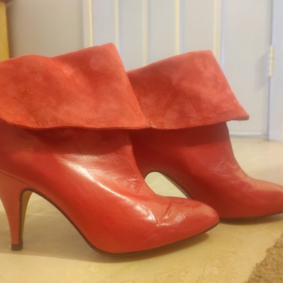 Nickels 1980s vintage hot pink high heel stiletto ankle boots - Picture 2 of 13